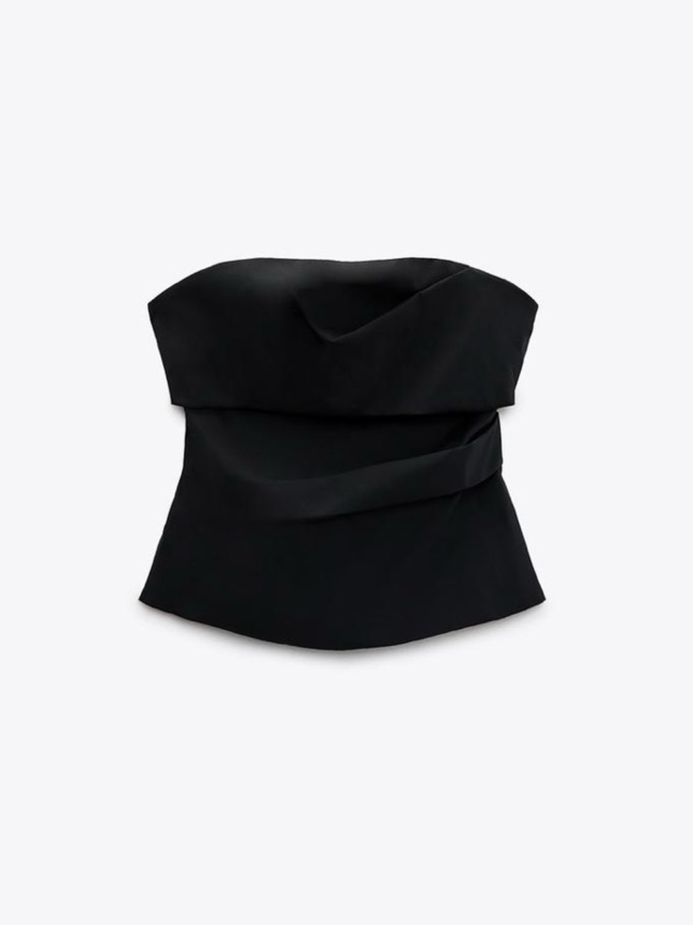 zara pleated tube top
